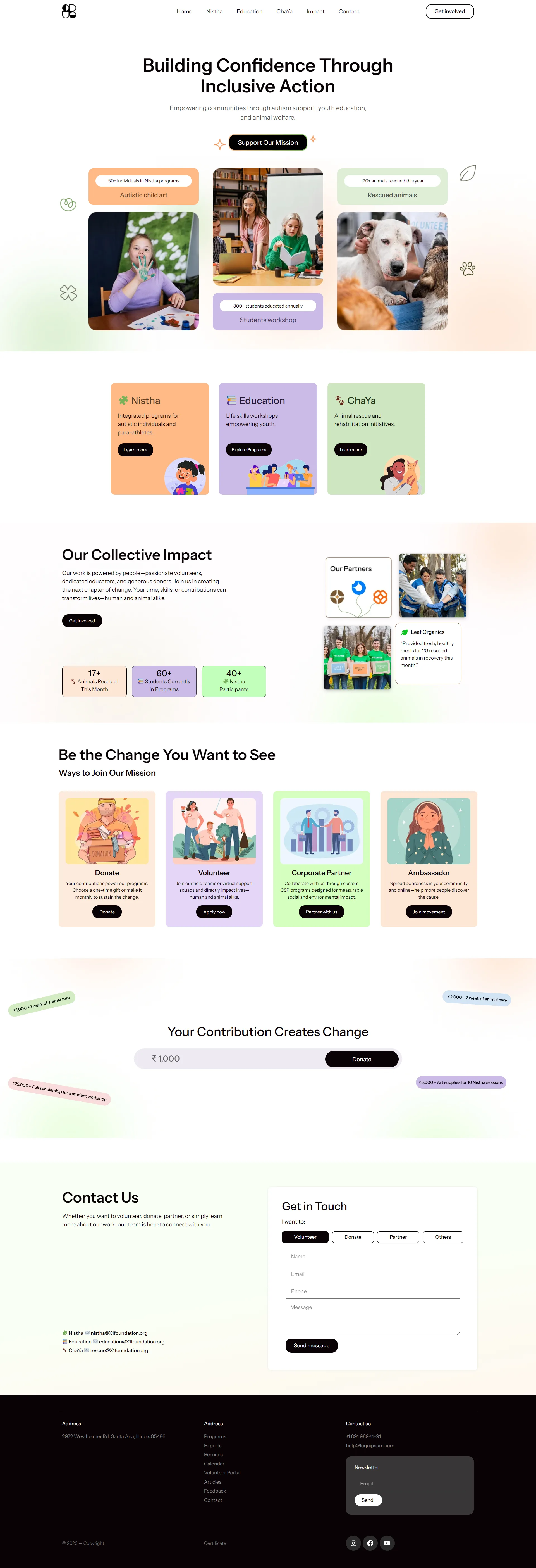 VZFoundation website design and WordPress development