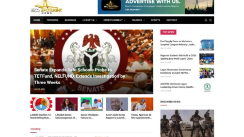Eko Spotlight News WordPress website